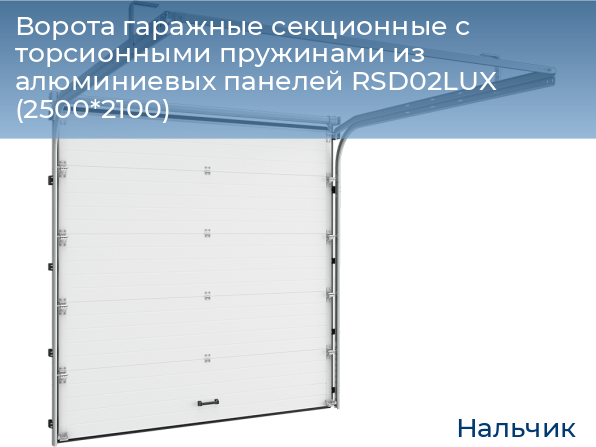Ворота гаражные секционные с торсионными пружинами из алюминиевых панелей RSD02LUX (2500*2100), nalchik.doorhan.ru