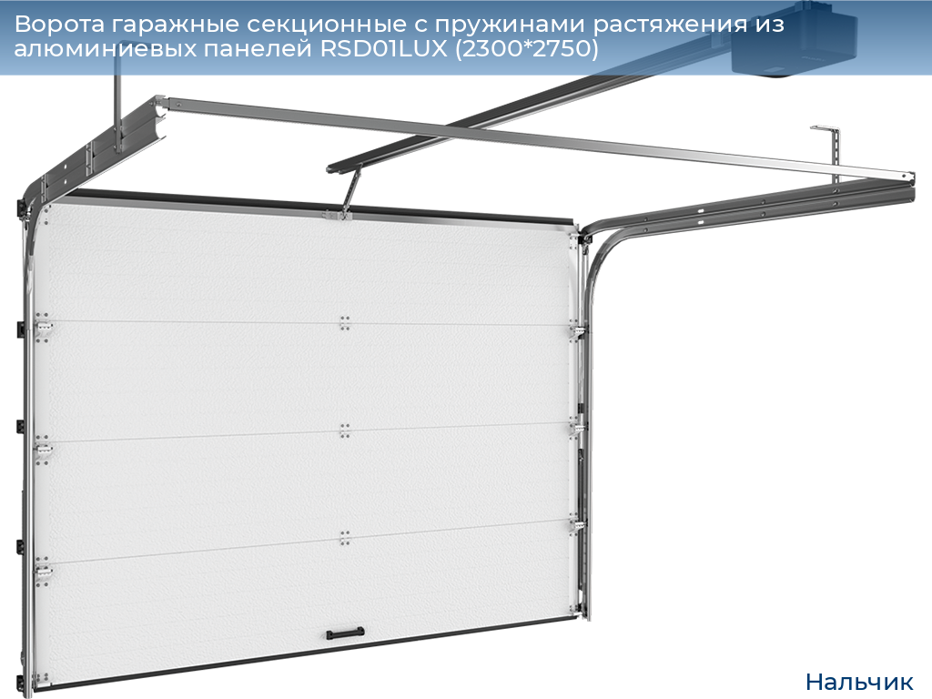 Ворота гаражные секционные с пружинами растяжения из алюминиевых панелей RSD01LUX (2300*2750), nalchik.doorhan.ru
