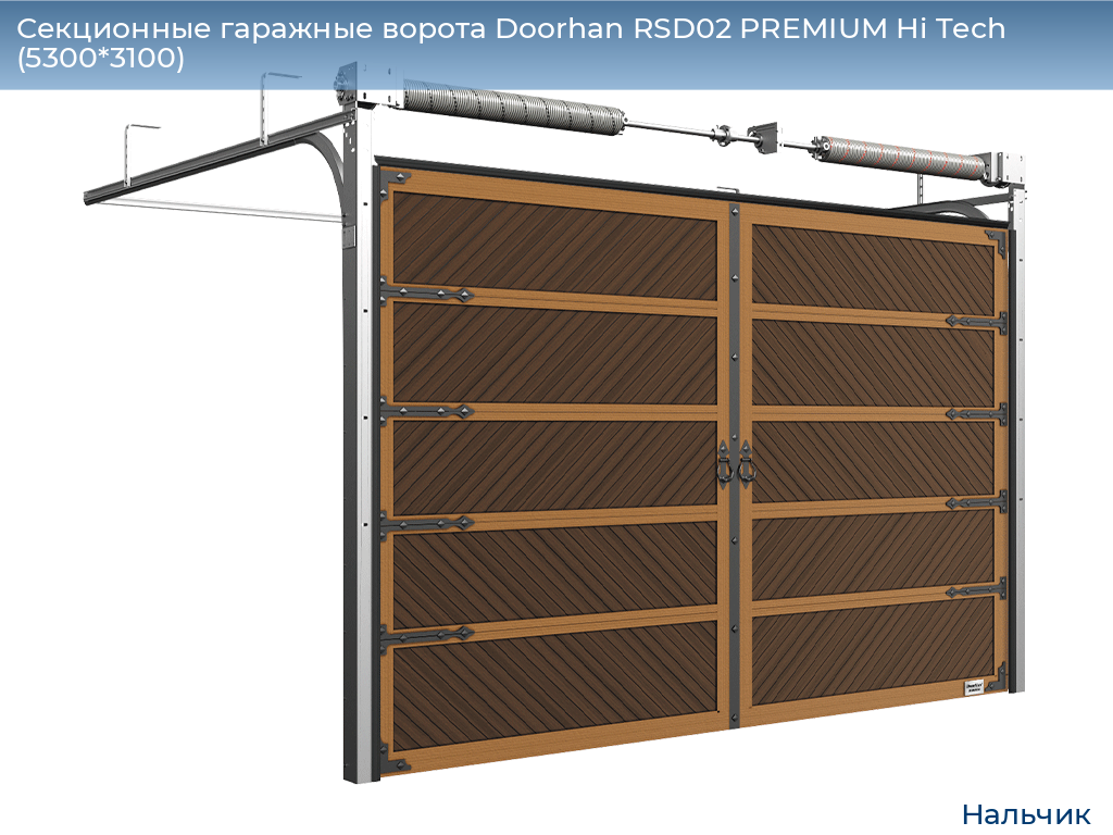 Секционные гаражные ворота Doorhan RSD02 PREMIUM Hi Tech (5300*3100), nalchik.doorhan.ru