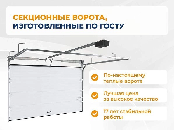 Секционные ворота 2500х2100 мм белые DoorHan RSD02, nalchik.doorhan.ru
