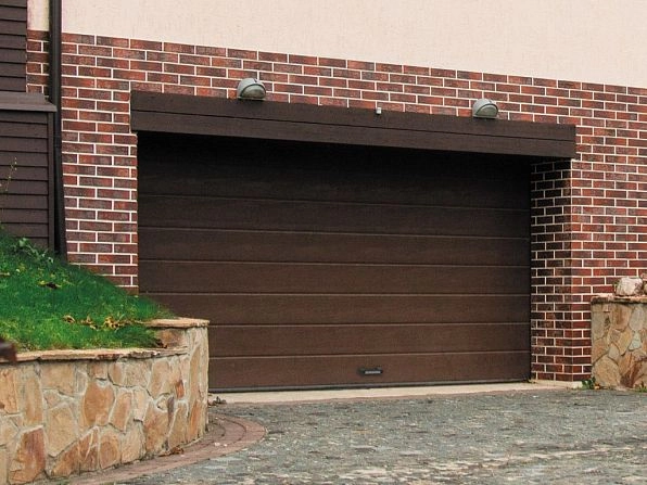 Секционные ворота 2500х2150 мм коричнево-красные DoorHan RSD02, nalchik.doorhan.ru